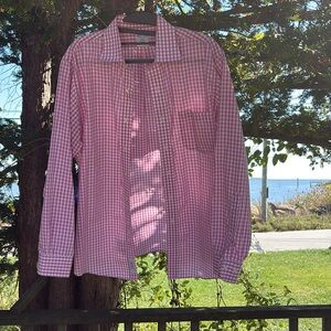 Brooks Brothers Pink Checkered Casual Shirt
